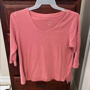 J. Jill Rose Long Sleeve V-Neck Top
